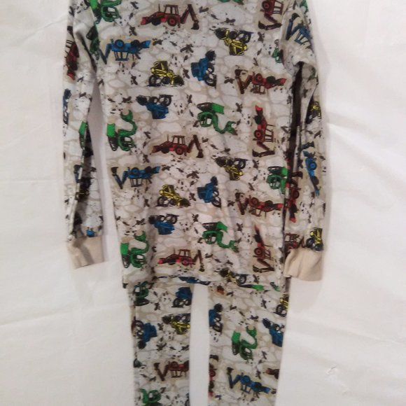 Kirkland Signature Boy's 2 Piece Pajamas set Color Tan w/ Trucks Size 8 - Picture 5 of 7